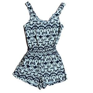 Black and cream romper